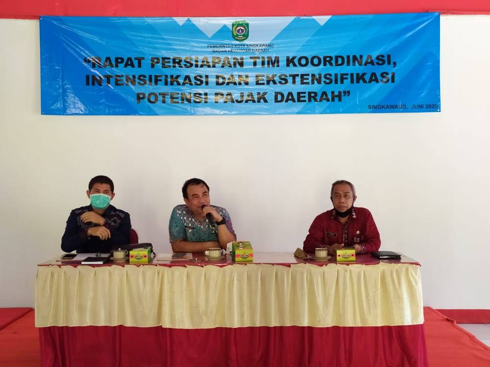 Dokumentasi Kegiatan Tim Koordinasi, Intensifikasi dan Ekstensifikasi Potensi Pajak Daerah Kecamatan Singkawang Selatan tanggal 11 Juni 2020.